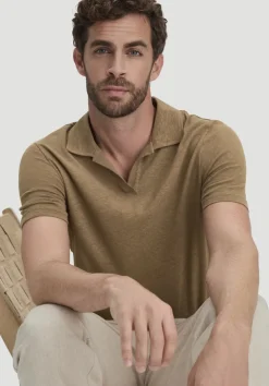 hessnatur Jersey Polo Relaxed aus Leinen und Bio-Baumwolle von|Herren T-Shirts