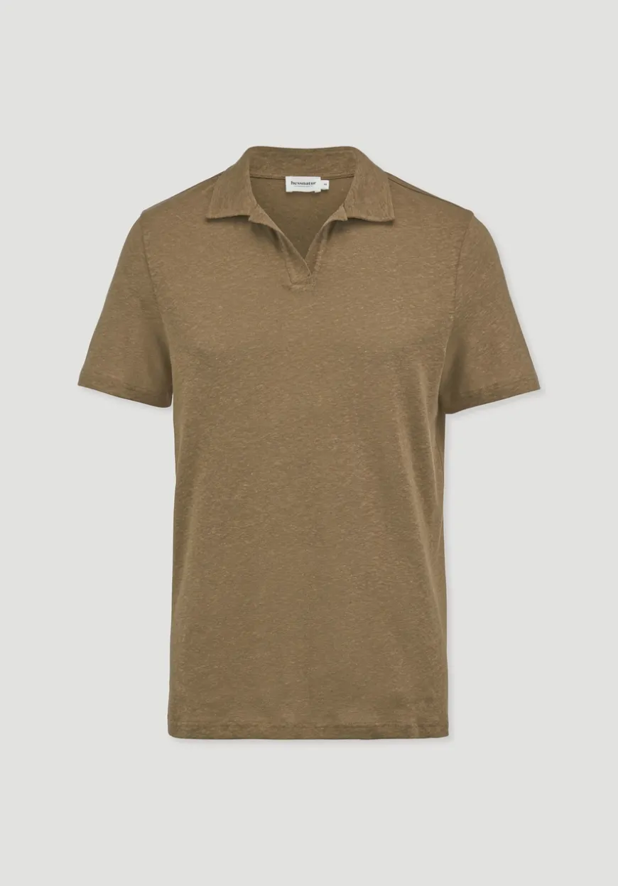 hessnatur Jersey Polo Relaxed aus Leinen und Bio-Baumwolle von|Herren T-Shirts