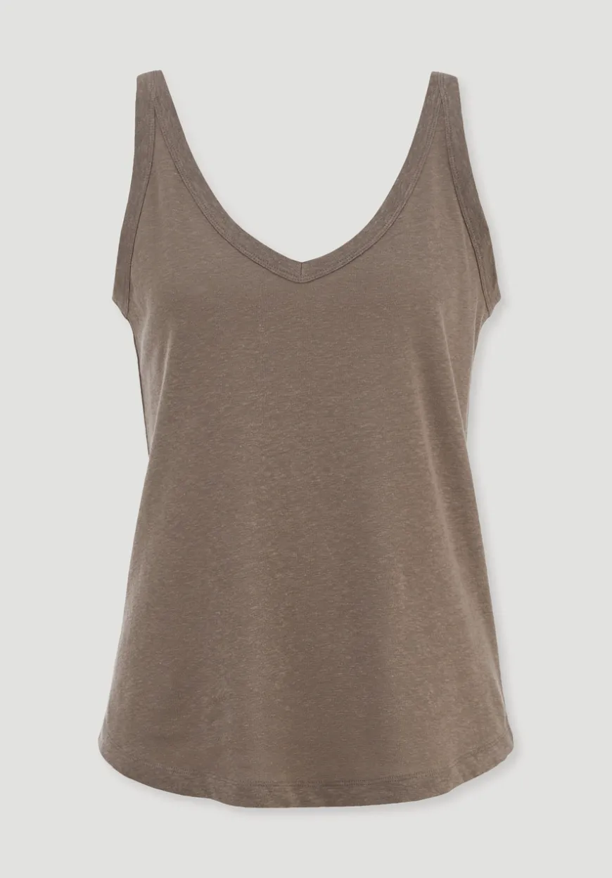 hessnatur Jersey Top Regular aus Leinen und Bio-Baumwolle von|Damen Shirts & Tops