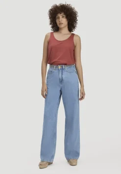 hessnatur Jersey Top Relaxed aus TENCEL™ Lyocell mit Bio-Baumwolle von|Damen Shirts & Tops