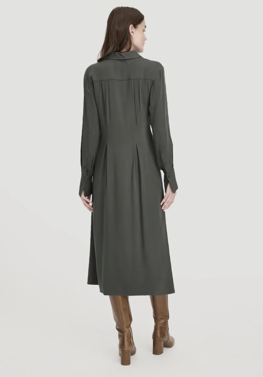 hessnatur Kleid Midi Regular aus reiner LENZING™ ECOVERO™ Viskose von|Damen Kleider & Röcke