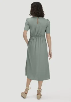 hessnatur Kleid mit Raffung Midi aus reinem SaXcell®Lyocell von|Damen Kleider & Röcke