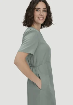 hessnatur Kleid mit Raffung Midi aus reinem SaXcell®Lyocell von|Damen Kleider & Röcke