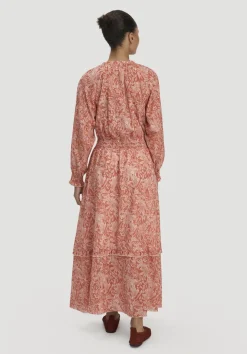 hessnatur Kleid mit Taillierung Maxi aus reiner Bio-Baumwolle von|Damen Kleider & Röcke