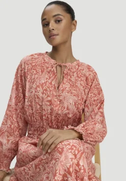 hessnatur Kleid mit Taillierung Maxi aus reiner Bio-Baumwolle von|Damen Kleider & Röcke