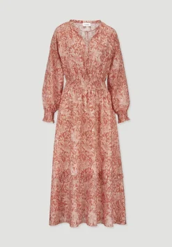 hessnatur Kleid mit Taillierung Maxi aus reiner Bio-Baumwolle von|Damen Kleider & Röcke
