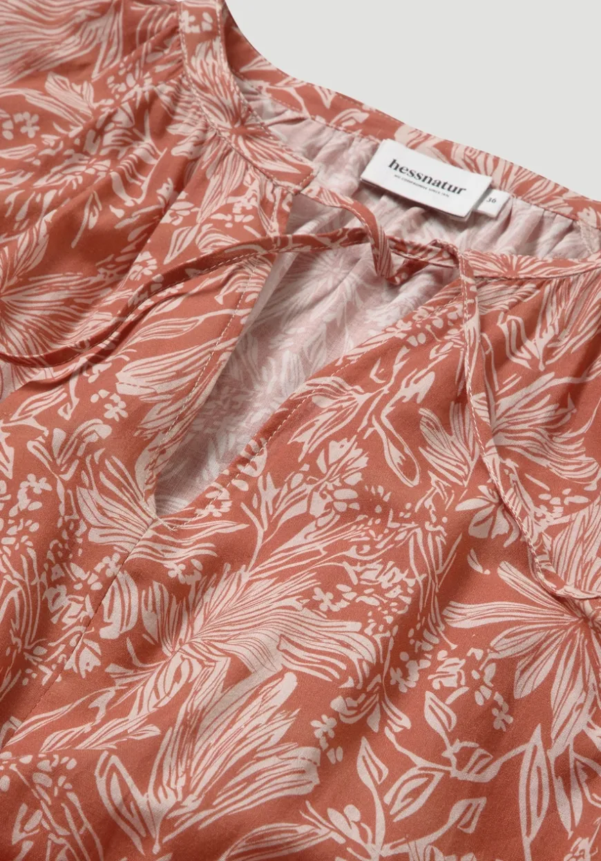 hessnatur Kleid mit Taillierung Maxi aus reiner Bio-Baumwolle von|Damen Kleider & Röcke