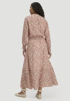 hessnatur Kleid mit Taillierung Maxi aus reiner Bio-Baumwolle von|Damen Kleider & Röcke