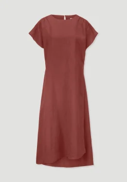 hessnatur Kleid mit Wickeloptik Midi aus reinem Leinen von|Damen Kleider & Röcke