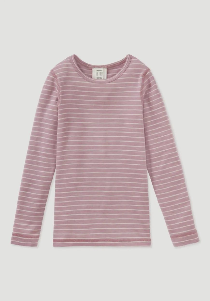 hessnatur Langarmshirt aus Bio-Merinowolle mit Seide von| Unterwäsche|Kids Unterwäsche
