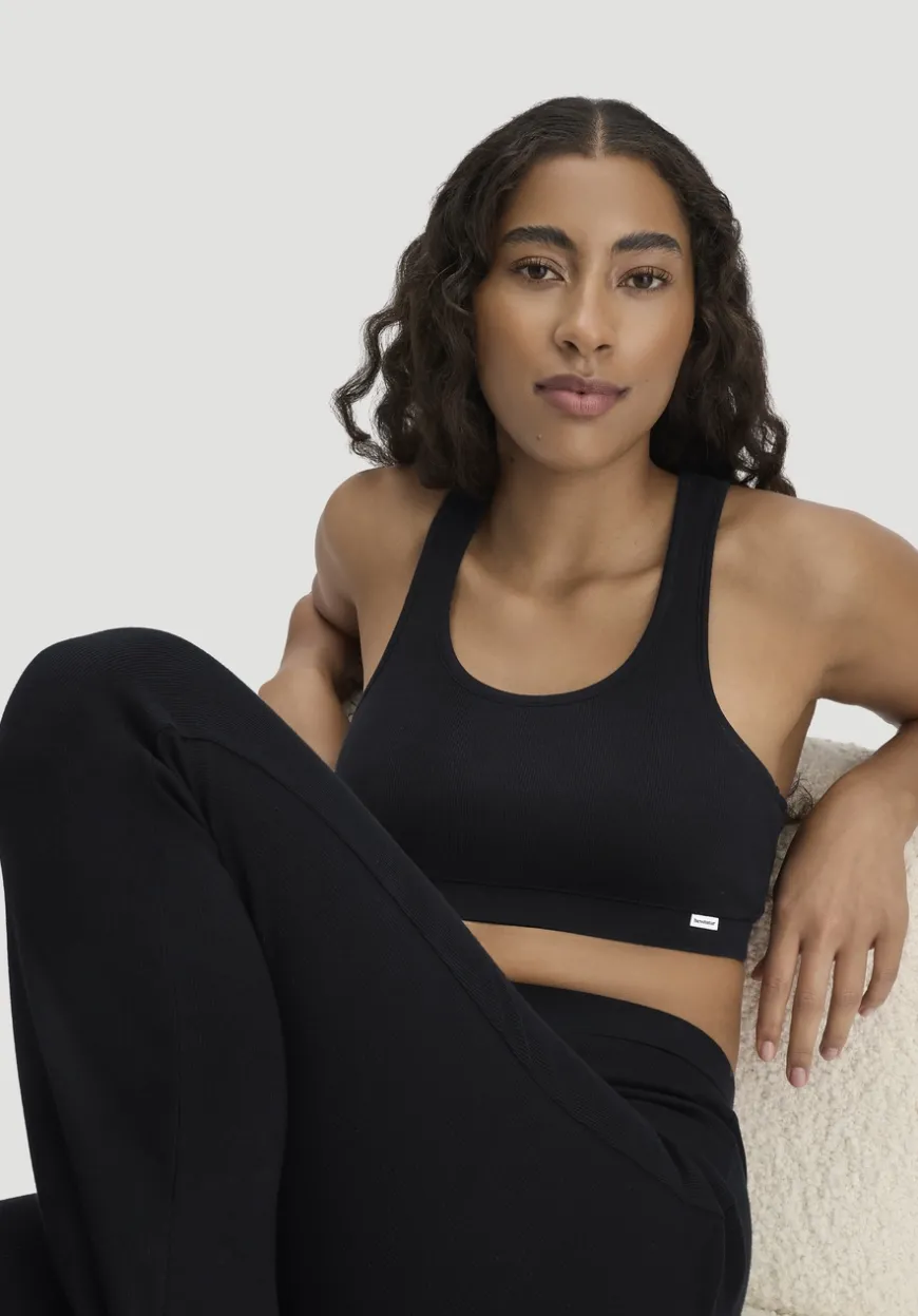 hessnatur Leggings Flared SOFT RIB aus Bio-Baumwolle von|Damen Nachtwäsche|Nachtwäsche