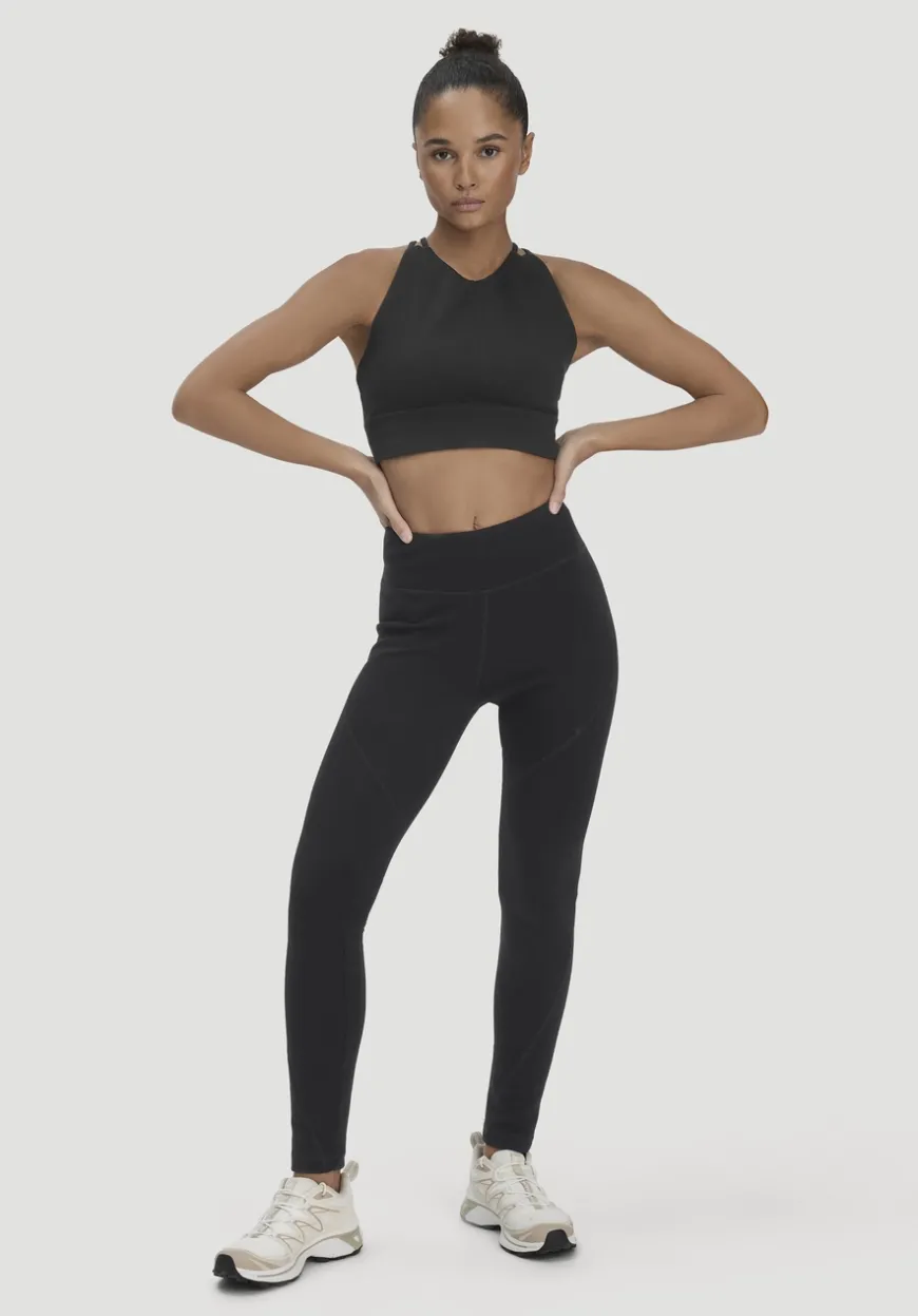 hessnatur Leggings Medium Cut ACTIVE FUNCTIONAL aus Bio-Merinowolle und Bio-Baumwolle von|Damen Yoga & Activewear