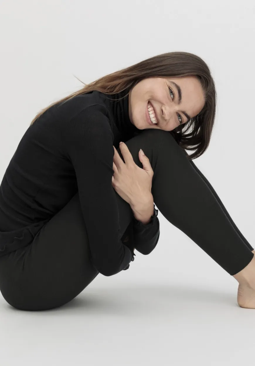 hessnatur Leggings WARM TOUCH mit Bio-Merinowolle und TENCEL™ Lyocell von|Damen Unterteile|Unterteile