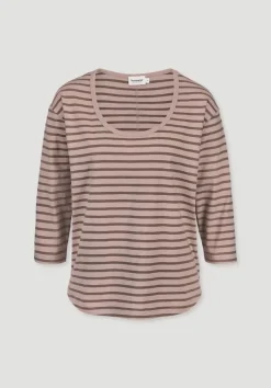 hessnatur Light Slub Streifen Longsleeve Relaxed aus reiner Bio-Baumwolle von|Damen Shirts & Tops