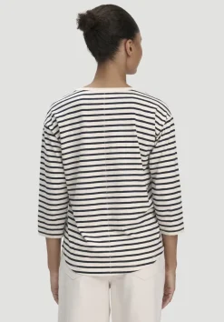 hessnatur Light Slub Streifen Longsleeve Relaxed aus reiner Bio-Baumwolle von|Damen Shirts & Tops