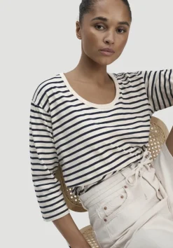 hessnatur Light Slub Streifen Longsleeve Relaxed aus reiner Bio-Baumwolle von|Damen Shirts & Tops