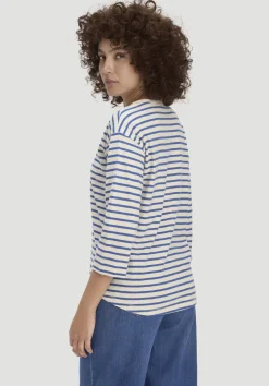 hessnatur Light Slub Streifen Longsleeve Relaxed aus reiner Bio-Baumwolle von|Damen Shirts & Tops