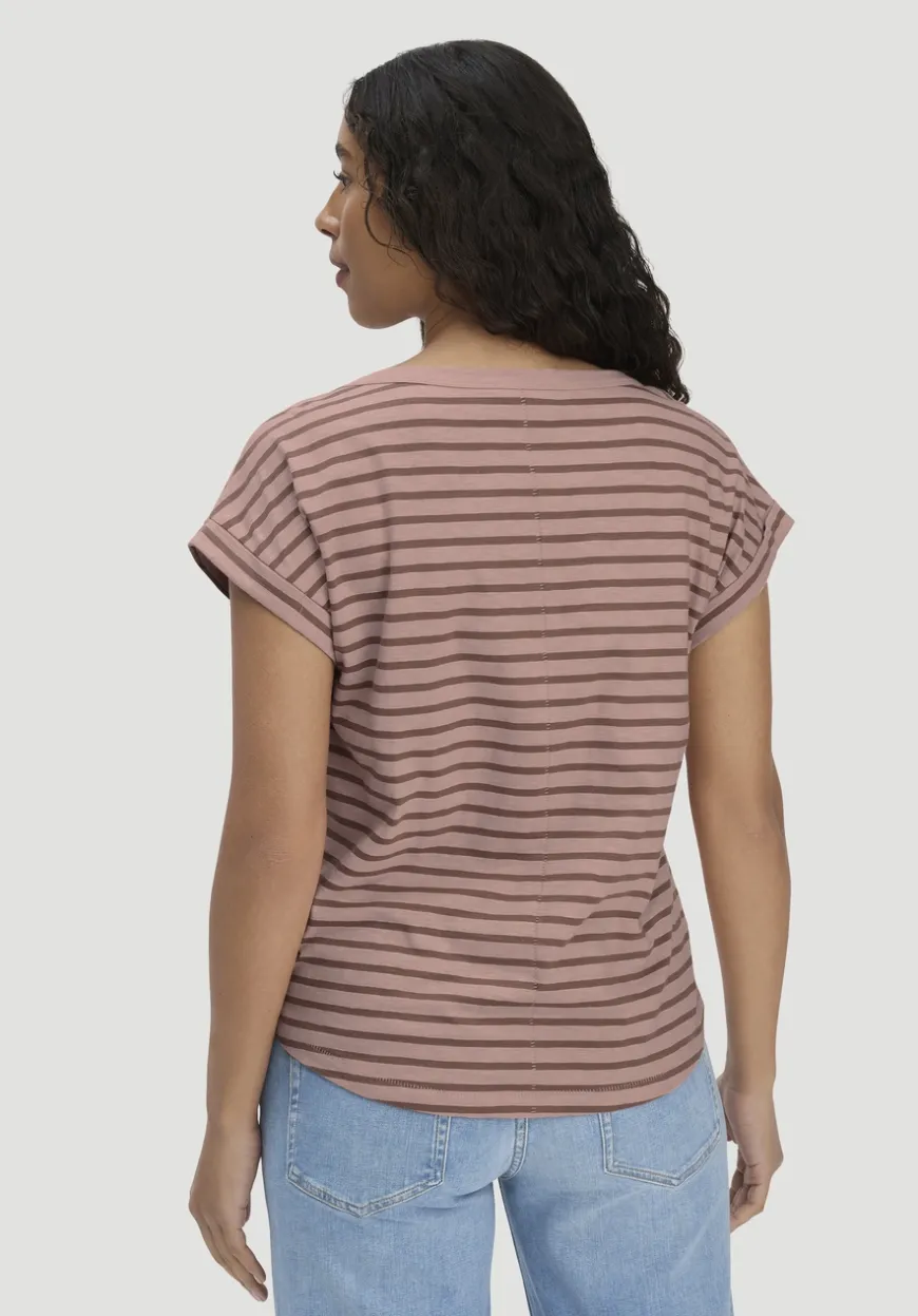 hessnatur Light Slub Streifen T-Shirt Relaxed aus reiner Bio-Baumwolle von|Damen Shirts & Tops