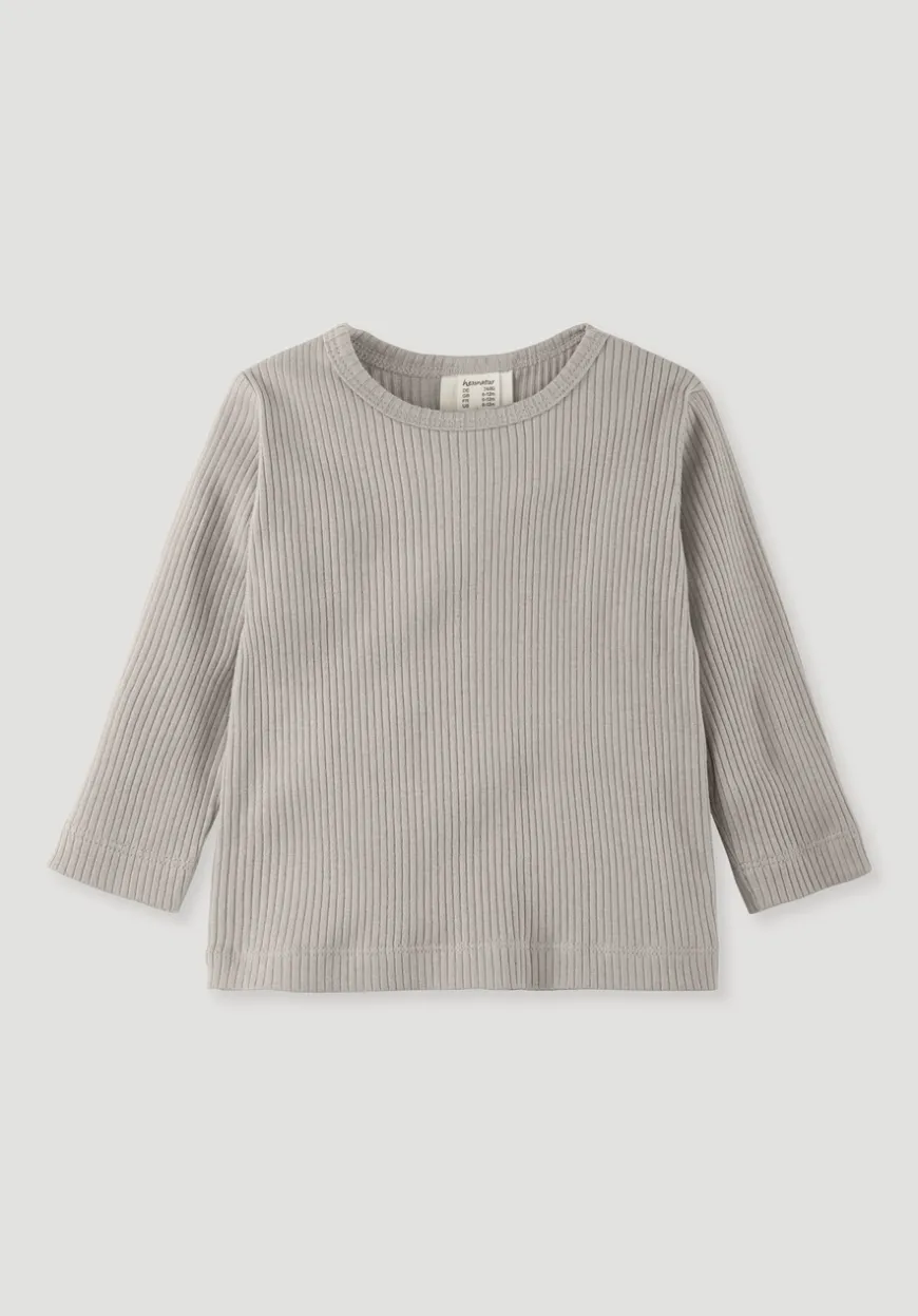 hessnatur Longsleeve aus Bio-Baumwolle mit Bio-Merinowolle von| T-Shirts & Sweatshirts