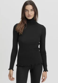 hessnatur Longsleeve mit Rollkragen WARM TOUCH aus Bio-Merinowolle und TENCEL™ Lyocell von|Damen Unterhemden|Unterhemden