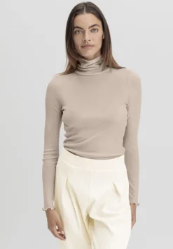 hessnatur Longsleeve mit Rollkragen WARM TOUCH aus Bio-Merinowolle und TENCEL™ Lyocell von|Damen Unterhemden|Unterhemden