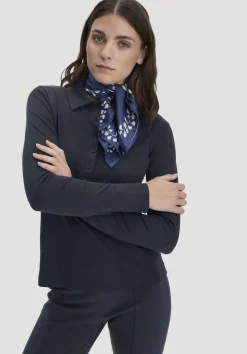 hessnatur Longsleeve Polo Slim aus reiner Bio-Baumwolle von|Damen Shirts & Tops
