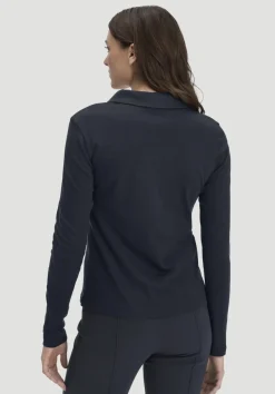 hessnatur Longsleeve Polo Slim aus reiner Bio-Baumwolle von|Damen Shirts & Tops