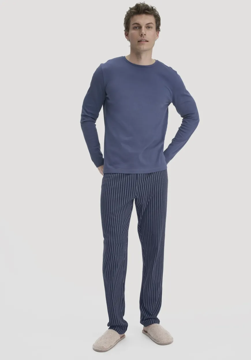 hessnatur Longsleeve PURE NATURE aus reiner Bio-Baumwolle von|Herren Nachtwäsche|Nachtwäsche