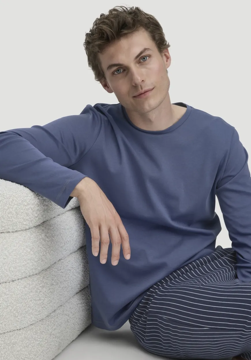 hessnatur Longsleeve PURE NATURE aus reiner Bio-Baumwolle von|Herren Nachtwäsche|Nachtwäsche