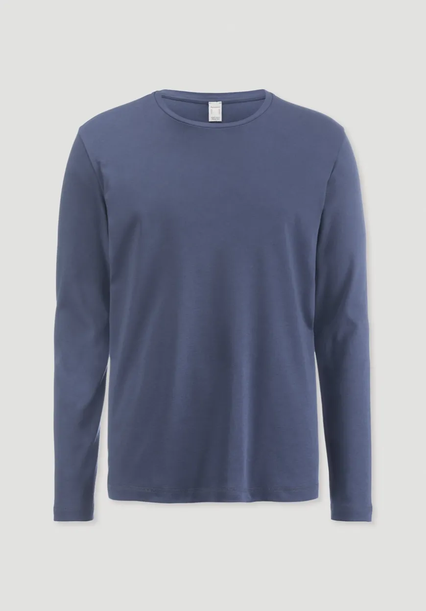 hessnatur Longsleeve PURE NATURE aus reiner Bio-Baumwolle von|Herren Nachtwäsche|Nachtwäsche