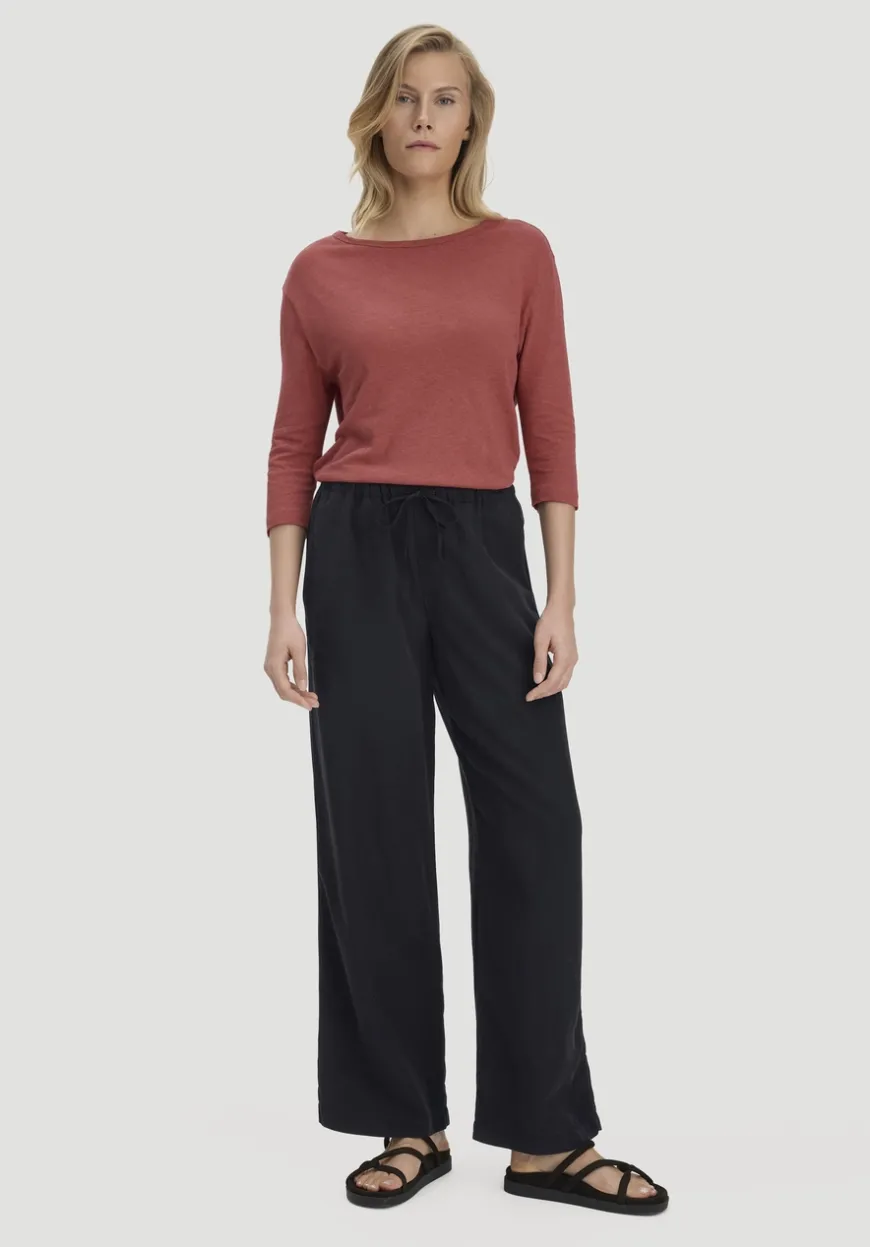 hessnatur Longsleeve Relaxed aus Leinen mit reiner Bio-Baumwolle von|Damen Shirts & Tops