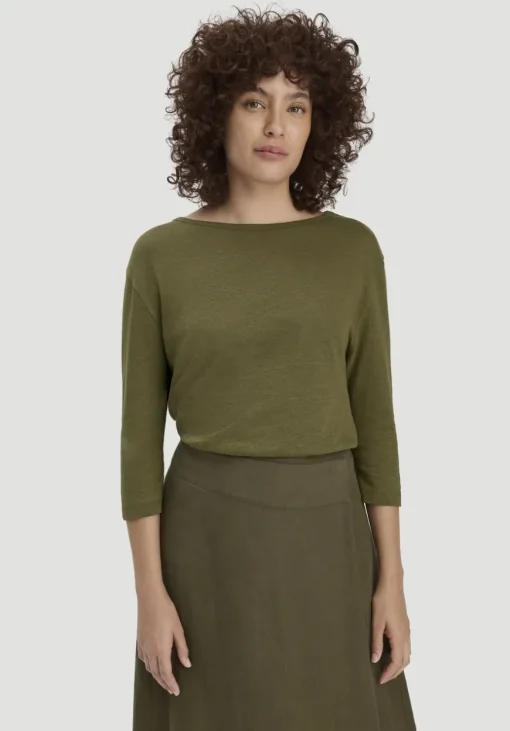 hessnatur Longsleeve Relaxed aus Leinen mit reiner Bio-Baumwolle von|Damen Shirts & Tops