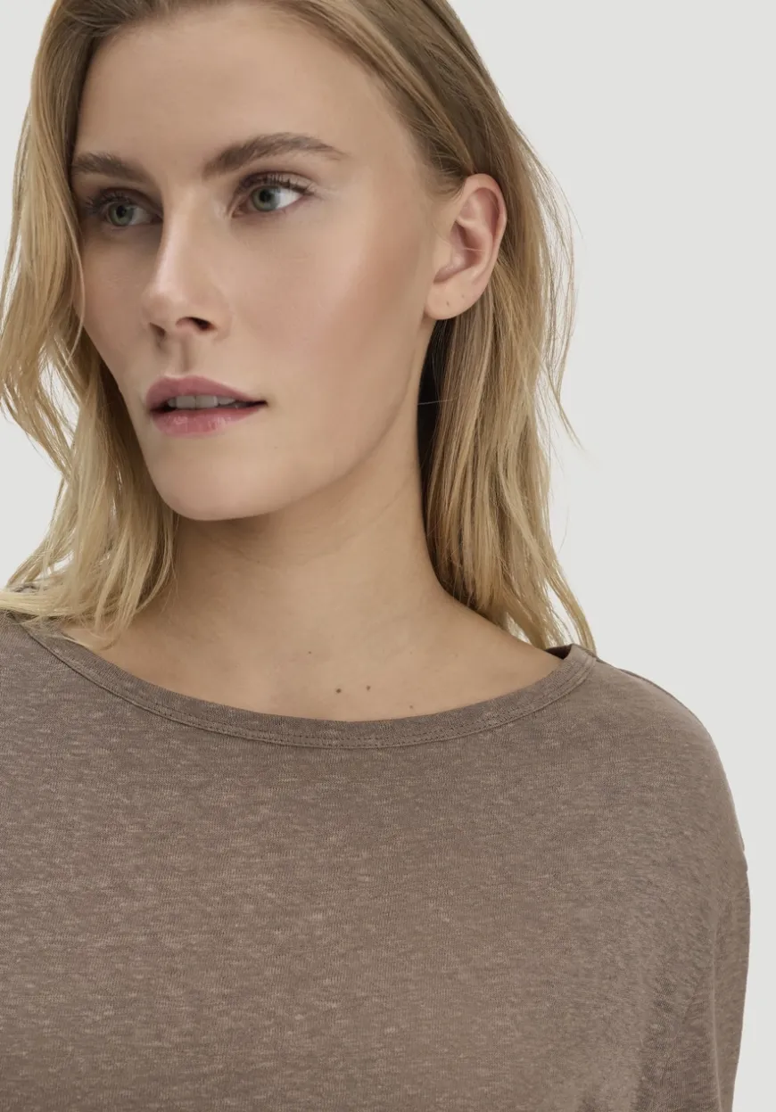 hessnatur Longsleeve Relaxed aus Leinen mit reiner Bio-Baumwolle von|Damen Shirts & Tops