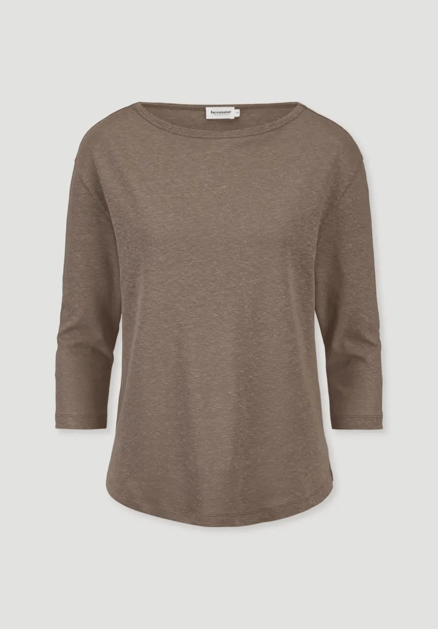 hessnatur Longsleeve Relaxed aus Leinen mit reiner Bio-Baumwolle von|Damen Shirts & Tops