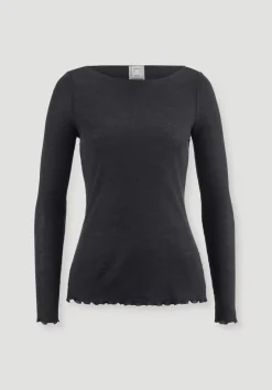 hessnatur Longsleeve WARM TOUCH aus Bio-Merinowolle und TENCEL™ Lyocell von|Damen Unterhemden|Unterhemden