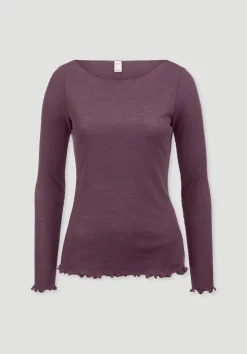hessnatur Longsleeve WARM TOUCH aus Bio-Merinowolle und TENCEL™ Lyocell von|Damen Unterhemden|Unterhemden