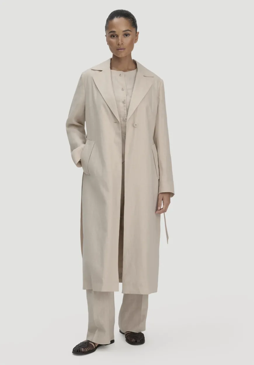 hessnatur Mantel Regular aus reinem Leinen von|Damen Jacken & Mäntel