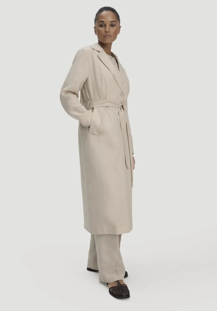 hessnatur Mantel Regular aus reinem Leinen von|Damen Jacken & Mäntel