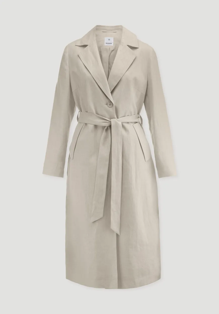 hessnatur Mantel Regular aus reinem Leinen von|Damen Jacken & Mäntel