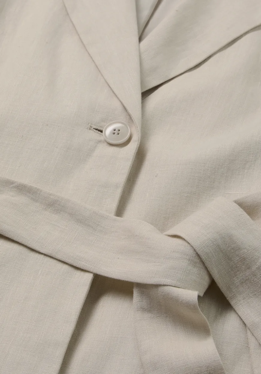 hessnatur Mantel Regular aus reinem Leinen von|Damen Jacken & Mäntel