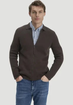 hessnatur Milano Strick Jacke Regular aus Bio-Baumwolle mit Bio-Merinowolle von|Herren Strickjacken