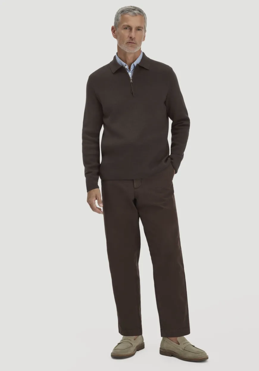 hessnatur Milano Strick Polo Regular aus Bio-Baumwolle und Bio-Schurwolle von|Herren Pullover
