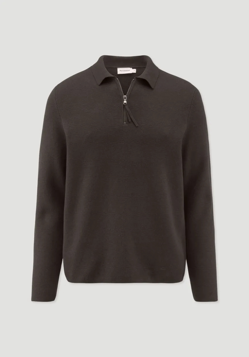 hessnatur Milano Strick Polo Regular aus Bio-Baumwolle und Bio-Schurwolle von|Herren Pullover
