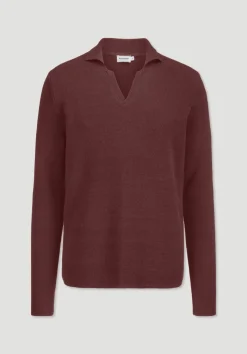 hessnatur Milano Strick Polo Regular aus Leinen mit Bio-Baumwolle und LENZING™ ECOVERO™ Viskose von|Herren Pullover