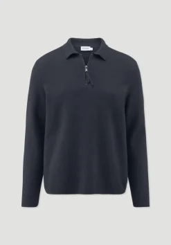 hessnatur Milano Strick Polo Regular aus Bio-Baumwolle und Bio-Schurwolle von|Herren Pullover|Strick