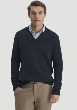 hessnatur Milano Strick Polo Regular aus Leinen mit Bio-Baumwolle und LENZING™ ECOVERO™ Viskose von|Herren Pullover