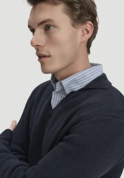 hessnatur Milano Strick Polo Regular aus Leinen mit Bio-Baumwolle und LENZING™ ECOVERO™ Viskose von|Herren Pullover