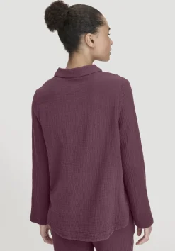 hessnatur Musselin Hemd Oversize PURE COMFORT aus reiner Bio-Baumwolle von|Damen Nachtwäsche|Nachtwäsche