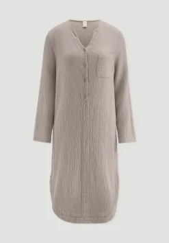 hessnatur Musselin Nachthemd Relaxed PURE COMFORT aus reiner Bio Baumwolle von|Damen Nachtwäsche|Nachtwäsche
