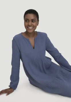 hessnatur Musselin Nachthemd Relaxed PURE COMFORT aus reiner Bio-Baumwolle von|Damen Nachtwäsche|Nachtwäsche